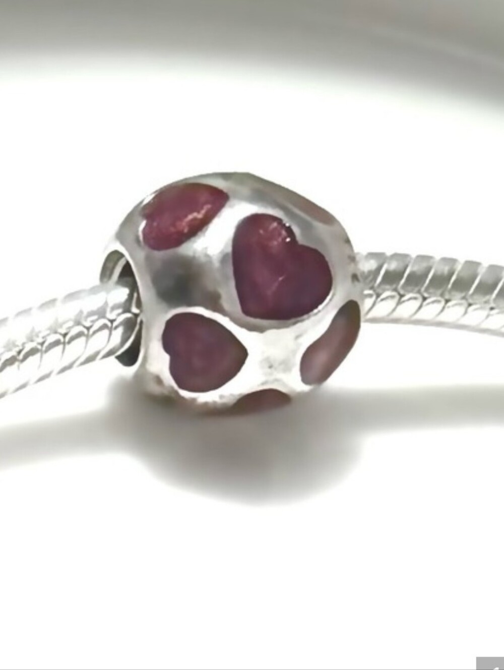 Pandora Love You Pink Enamel Heart Charm